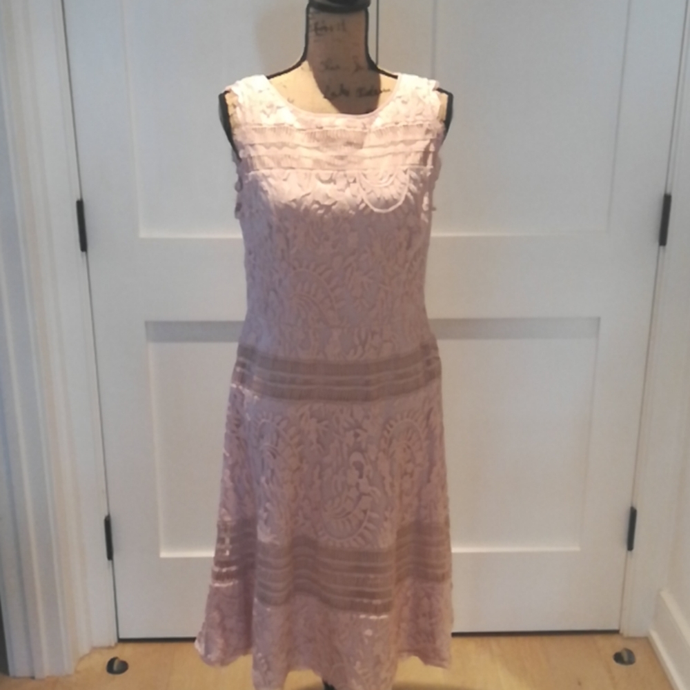 Pink Sleeveless Party Dress - Adrianna Papell